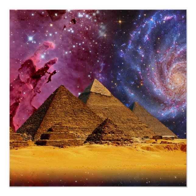 Poster tempête cosmique au-dessus de l'égypte (Devant)