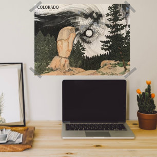 Poster Tempête de neige de minuit Colorado