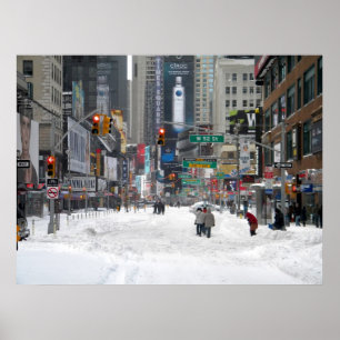 Poster Tempête de neige d'hiver New York City 12/26/10