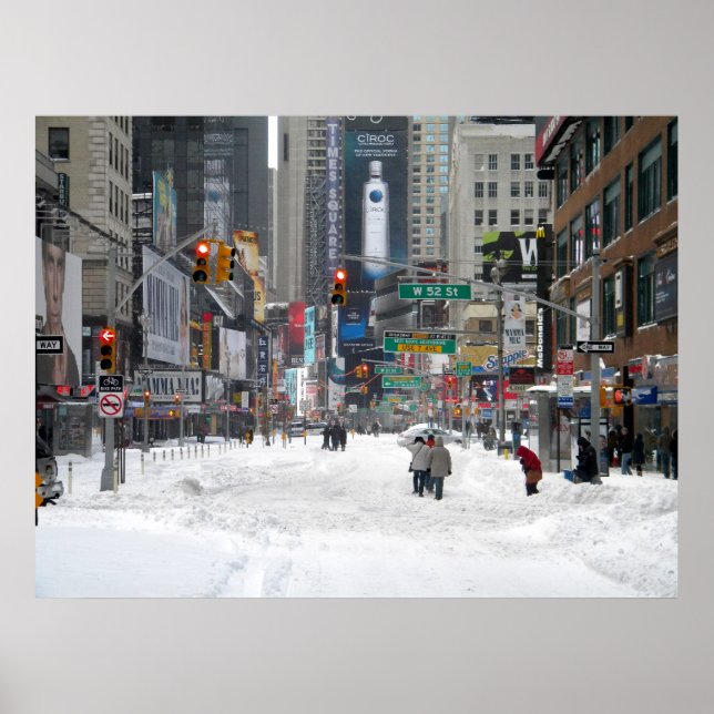 Poster Tempête de neige d'hiver New York City 12/26/10 (Devant)