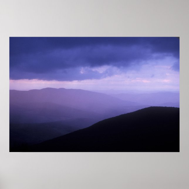 Poster Tempête du soir au-dessus du mont Greylock (Devant)