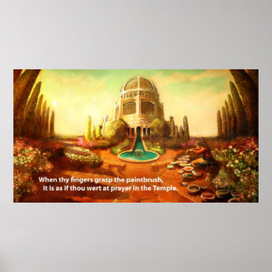 Poster Temple de brosse