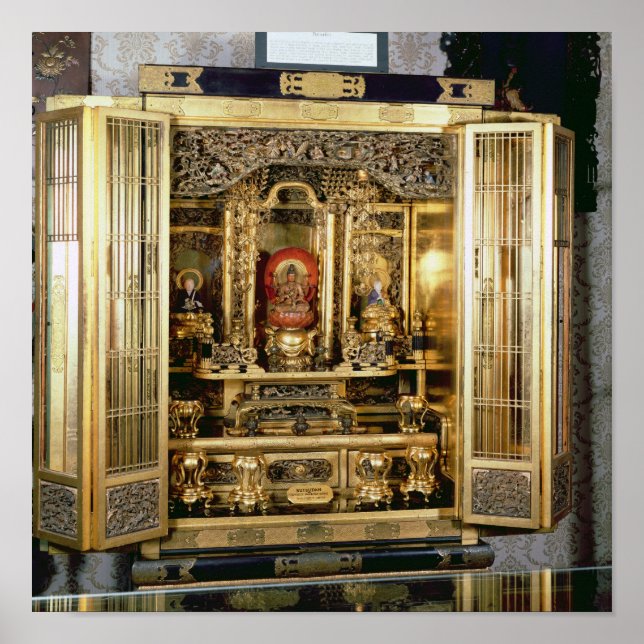 Poster Temple de Butsudan d'un palais de Damio à Kyoto (Devant)