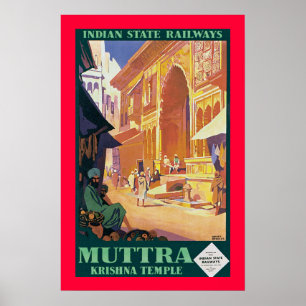 Poster Temple de Krishna de ~ de Muttra