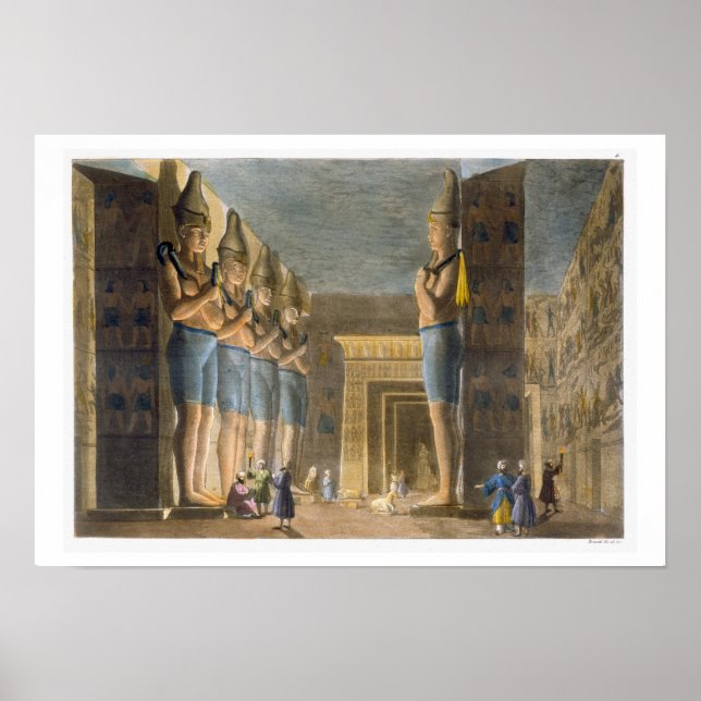 Poster Temple de Ramesses II (1279-13 av. J.-C) Abu Simbe (Devant)