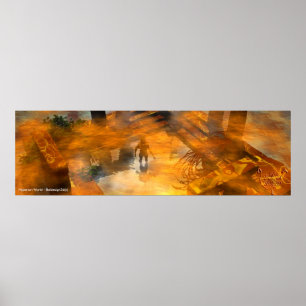 Poster TEMPLE D'EAU /HYPERION Science Fiction, Sci-Fi