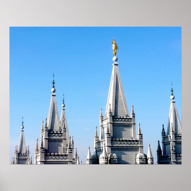 Poster temple du lac salé ange moroni mormon (Devant)