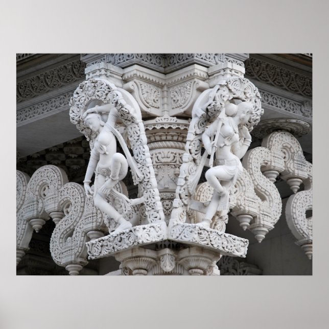 Poster Temple Neasden - Baps Shri Swaminarayan Mandir (Devant)