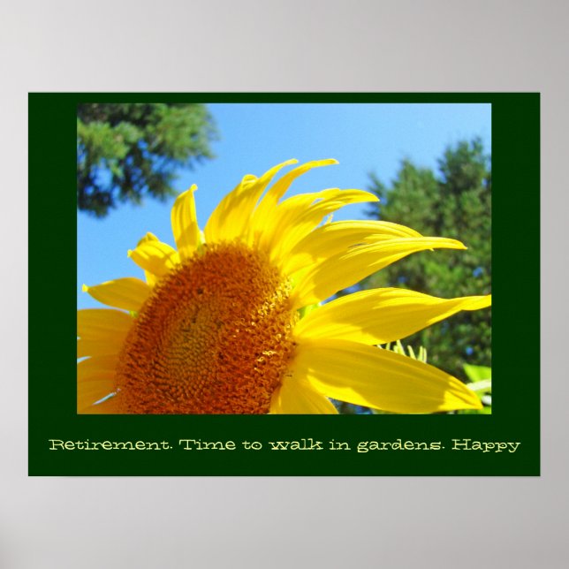 Poster Temps de retraite pour marcher dans les jardins Im (Devant)