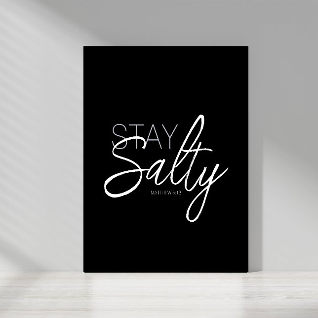 Poster Tendance Stay Salty Typographie Christian Scriptur (Créateur téléchargé)