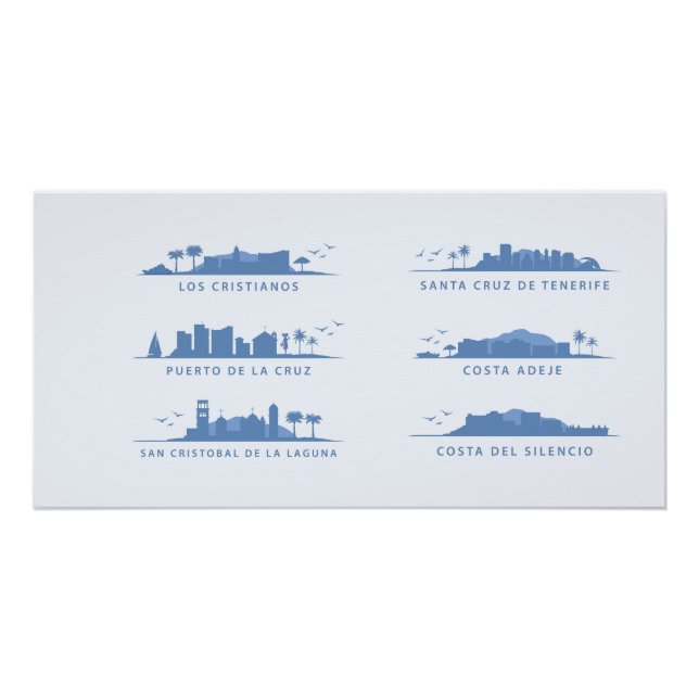 Poster Tenerife horizontes (Devant)