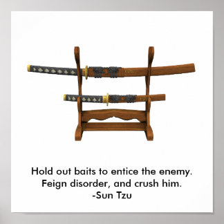 Poster Tenez les appâts pour attirer l'ennemi