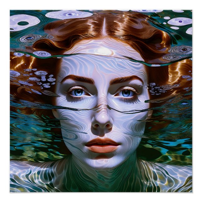 Poster "Tenir mon souffle" - Les femmes dans l'eau (Devant)