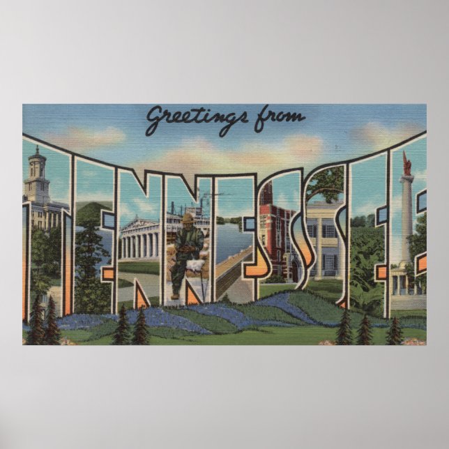 Poster Tennessee (Blue Grass Hills) (Devant)