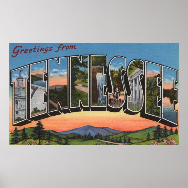 Poster TennesseeGrandes lettres scènesTennessee (Devant)