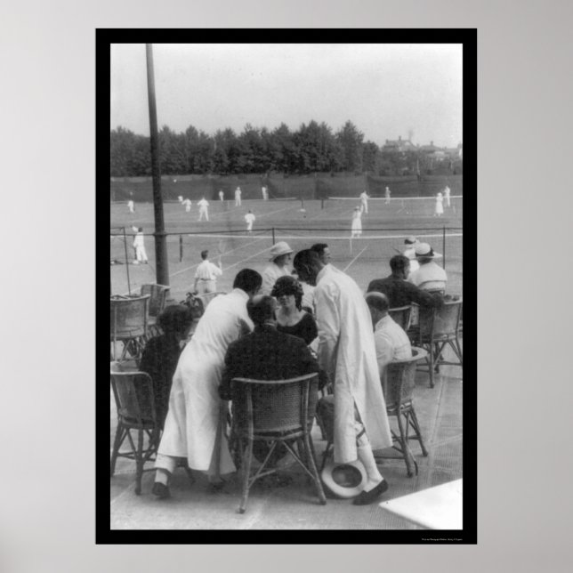 Poster Tennis à Shanghai, Chine 1918 (Devant)