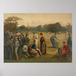 Poster Tennis de pelouse 1887