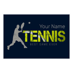 Poster Tennis Meilleur Jeu Jamais Vintage Sport Design Co