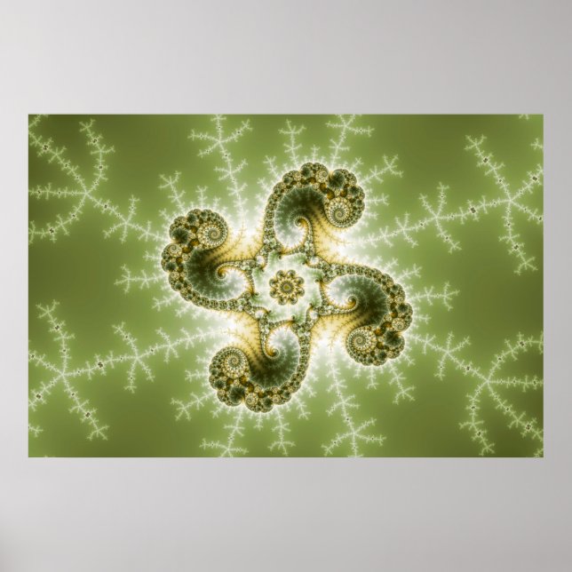 Poster Tentacles Curieux - Art Fractal (Devant)