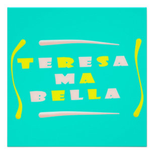 Poster Teresa Bella a fait des couleurs mixtes