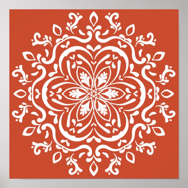 Poster Terracotta Mandala (Devant)
