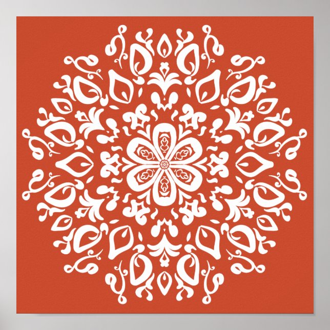 Poster Terracotta Mandala (Devant)