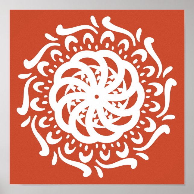 Poster Terracotta Mandala (Devant)
