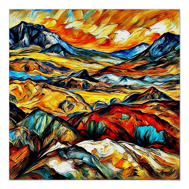 Poster Terrain rocheux (Devant)