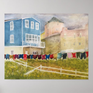 POSTER TERRE-NEUVE CANADA - COULEUR D'EAU