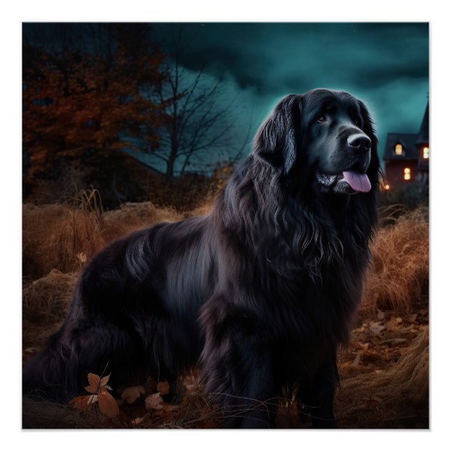 Poster Terre-Neuve Halloween (Devant)