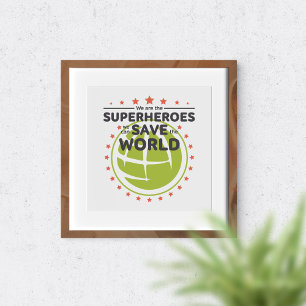 Poster Terre protéger motivationnel