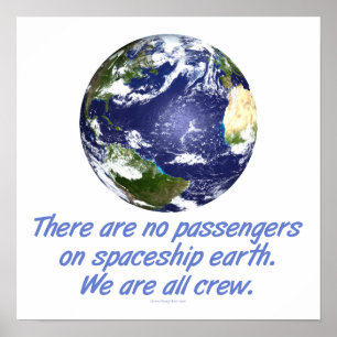 Poster Terre spatiale, Environnement
