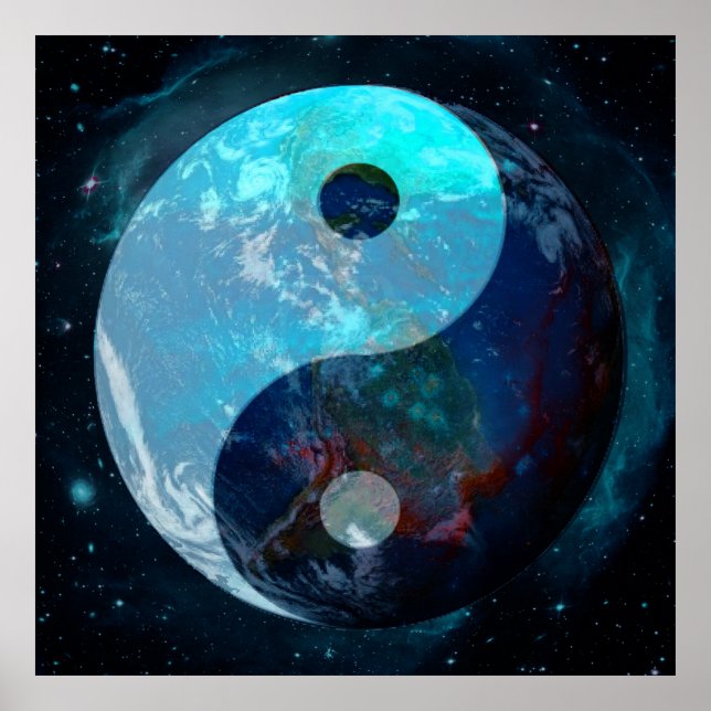 Poster Terre Yin Yang (Devant)