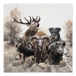 Poster Terrier de Chasse Allemand