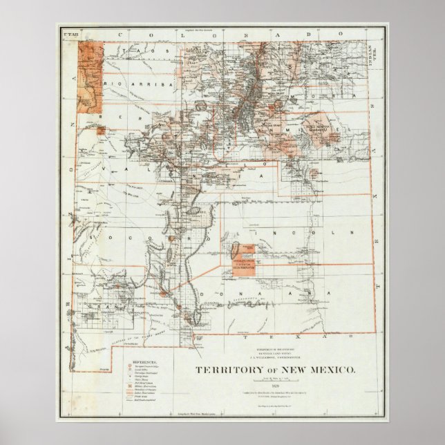 Poster Territory Of New Mexico (Devant)