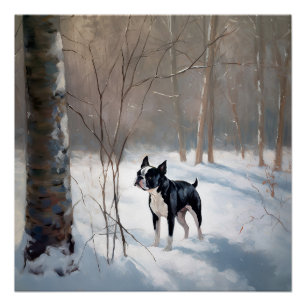 Poster Tervueren de Boston Qu'il neige Noël