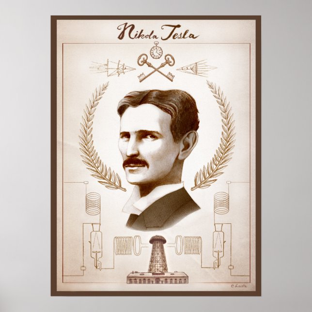 Poster Tesla 18 x 24 pouces (Devant)
