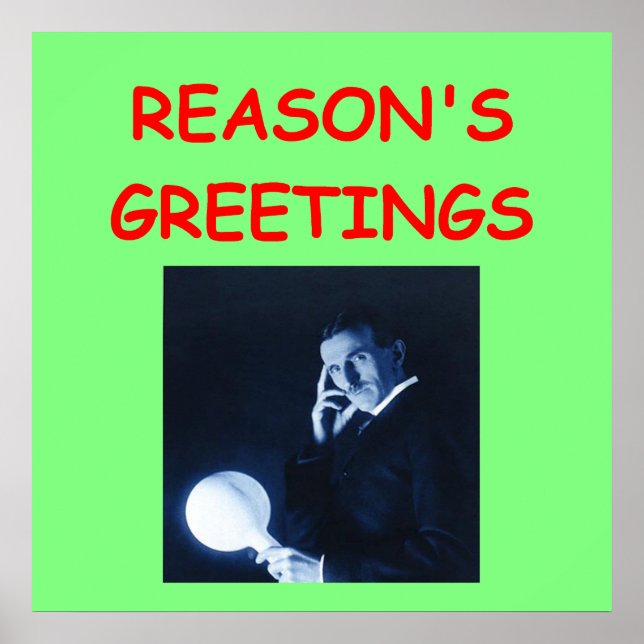 Poster tesla christmas (Devant)