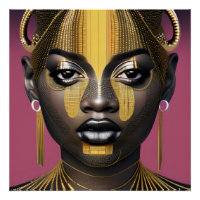 Tessa Queen Golden Brown cheveux noir Melanin Afro