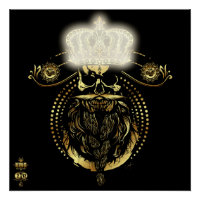 Tête de mort hipster king skull roi barbu 2