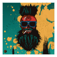 Tête de mort punk hipster G-skulls crâne dingue