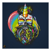 Tête de mort punk hipster G-skulls crâne licorne