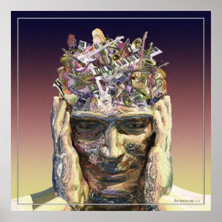 Poster Tête de musique