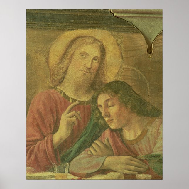 Poster Tête du Christ, de la Dernière Cène, 1480 (fresque (Devant)