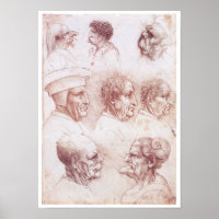 Têtes grises, Léonard de Vinci