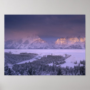 Poster Teton Range de Snake River Overlook, Grand