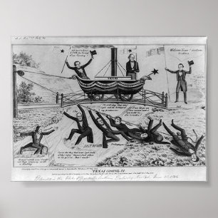 Poster Texas Coming In, 1844