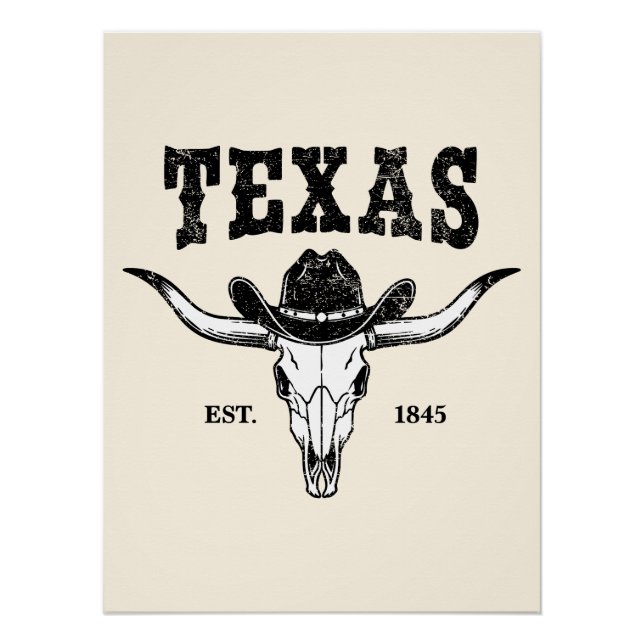 Poster Texas vintage (Devant)