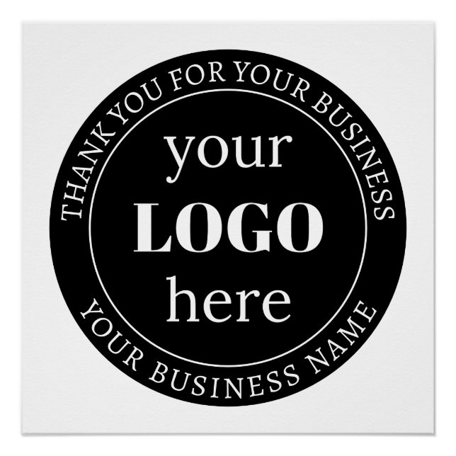 Poster Texte modifiable & Votre logo ou autre conception  (Devant)