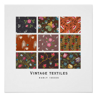 Poster 'Textiles Vintages' | 1800s designs
